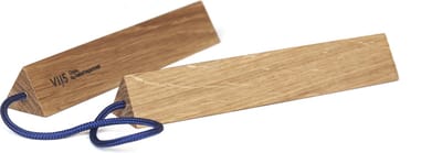 Vij5 - Chaku design onderzetter door KellerFreyschmidt - eikenhout - blauw koord