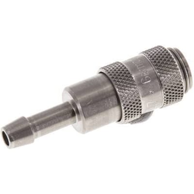RVS DN 2.7 (Micro) Luchtkoppeling Snelkoppeling 4 mm Slangpilaar