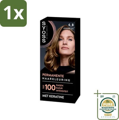 1 x SYOSS - Permanent Coloration 6-8 - Haarverf - Permanente Haarkleuring - Donkerblond - Grijsdekking- Permanente Haarkleuring - Donkerblond - Grijsdekking - Keratine - Haarkleur