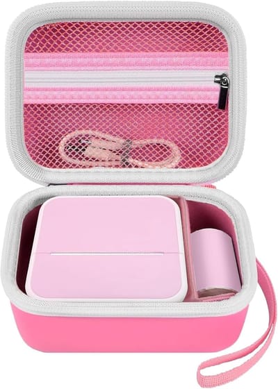 Mini Printerhoes - Labelmaker Opbergtas - Sticker Prints Beschermen - Harde Beschermende Case - 1x1x1 cm - Zwart