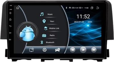 Autoradio met bluetooth - Carplay - Voor Honda Civic 10e Generatie (2016-2018) - Geschikt voor Apple en Android - Stereo - Navigatie - Navigatiesysteem auto - 2GB 32GB