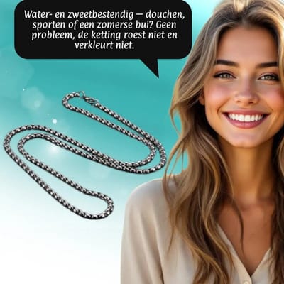 Aramat Jewels | Halskettingen | Jasseron Halsketting 3,5mm Zilverkleurig Staal | 65cm |65cm |3,5mm | Staal | Volwassenen | Verkleurd niet