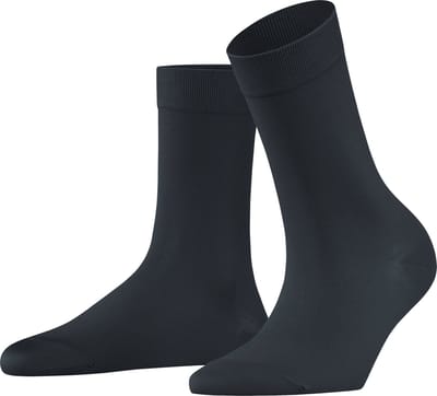 FALKE Cotton Touch eenkleurig katoen sokken dames grijs - maat 35-38