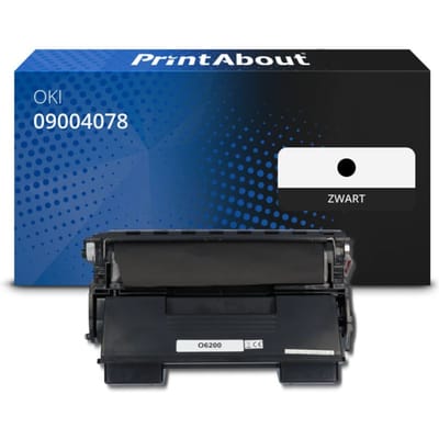 PrintAbout huismerk Toner 09004078 Zwart Geschikt voor OKI