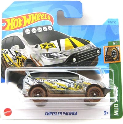 HOT WHEELS CHRYSLER PACIFICA 88/250 HW MUD STUDS 1/5 1:64 ZILVER