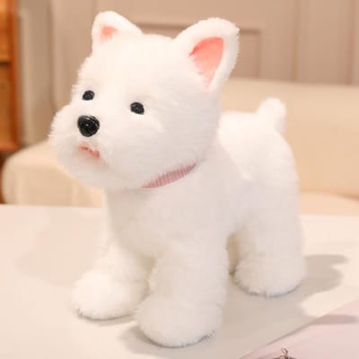 30cm Schnauzer Staande Pop Pluche Speelgoed Gevuld Grijs Wit Hondje Dier Cartoon Pluche Verjaardagscadeau 30cm