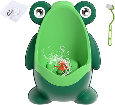 Zindelijkheidstraining Urinoir - Kindertoilet - Zindelijkheid Leren - Leuk Kikkerontwerp - 30x16x30 Cm - Groen