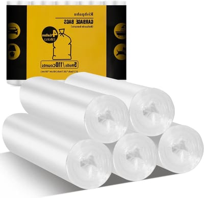 Kleine vuilniszakken - Afvalzakken badkamer - Afval opruimen - Geurvrij en lekbestendig - 4 gallon - Transparant