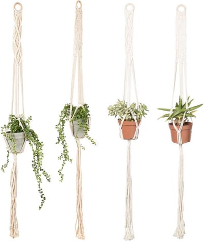 Macramé Plantenhanger - 110x5x0.5cm - Verschillende varianten