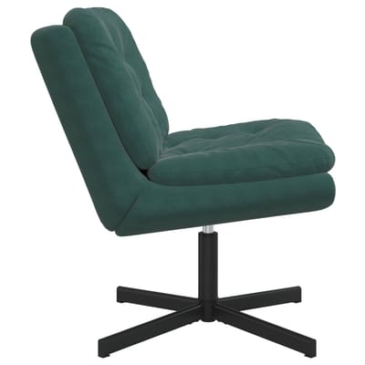 vidaXL - Draaiende - Relaxstoel - Donkergroen - 63 - x - 75 - x - 76 - cm - Fluweel