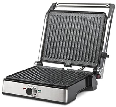 Contactgrill roestvrij staal 2000 Watt | Ideaal voor vlees en groenten