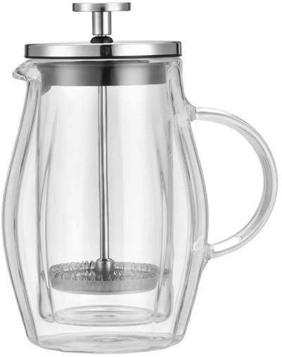 Klausberg KB7682 Piston Coffee & Tea Brewer - Dubbelwandige Glazen Zetkan (0,35L)