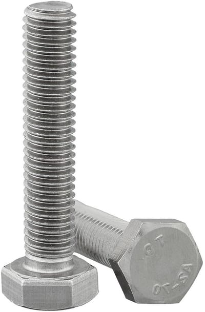 Zeskantschroeven Roestvrij Staal - Machineschroeven Volledige Schroefdraad - Machinebouw Bevestigen - Volledige Schroefdraad - M10 x 60 mm - Zilverkleurig