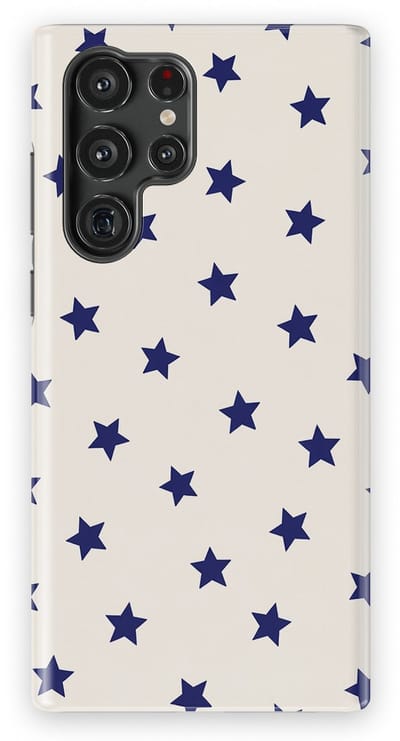 DripCase Hoesje Samsung Galaxy S22 Ultra | Sterren Design | Magnetisch Opladen | 2-in-1 Ontwerp | Stars Backcover Classic Navy