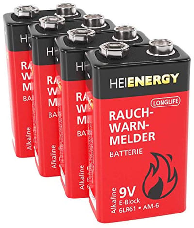 Blokbatterijen 9V - Alkaline Batterijen - Apparaten Voeden - Lange Levensduur - 4 Stuks - Zwart
