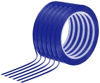 Set van 6 Dunne Witte Tape voor Whiteboard, Ideaal voor Grafieken, Diagrammen en DIY Kunstprojecten
