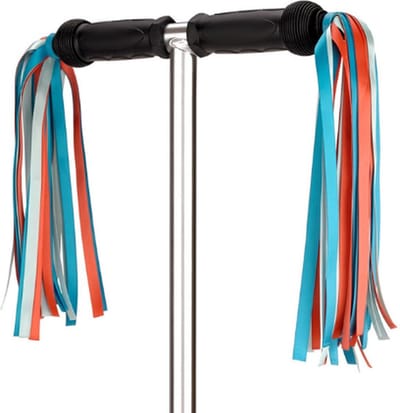 Stuurslingers - Stuurversiering Fiets -Kinderfiets versiering - Handvat Streamers - Oranje wit blauw - 2 Stuks - Handvatten niet inbegrepen