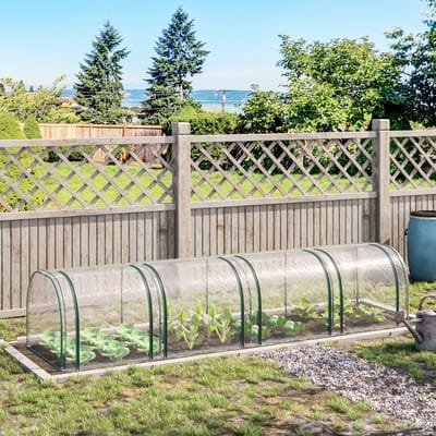 Outsunny Mini-Gewächshaus mit massivem Stahlrahmen, PVC-Kunststoffabdeckung 845-234V03