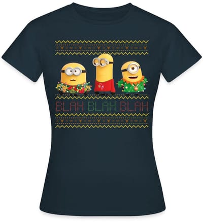 Minions Ugly X-mas Blah T-Shirt Dames