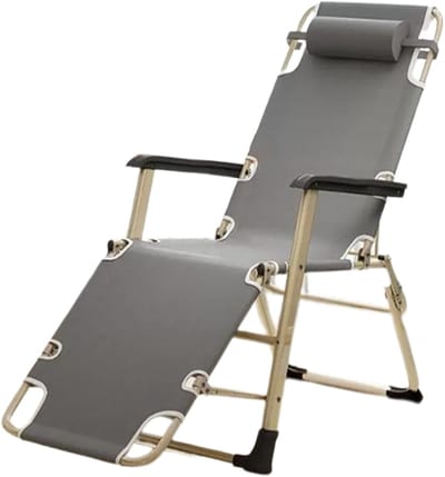 Verstelbare Loungestoel - Opvouwbare Relaxstoel - Buiten Zitten - Verstelbare Rugleuning - 108x60x100cm - Donkergrijs