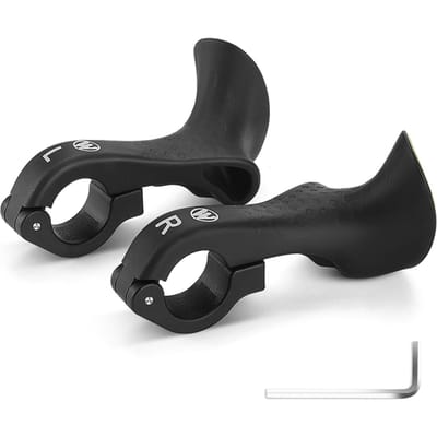 Fietsstuuruiteinden Ergonomische antislip MTB Mountainbike Stuuruiteinden voor 21.822.8mm sturen zwart