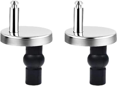 Scharnieren en bevestigingen van roestvrij staal voor wc-bril - Reparatieonderdelen en accessoires voor toilet - Eenvoudige bevestiging van scharnieren met 2 schroeven