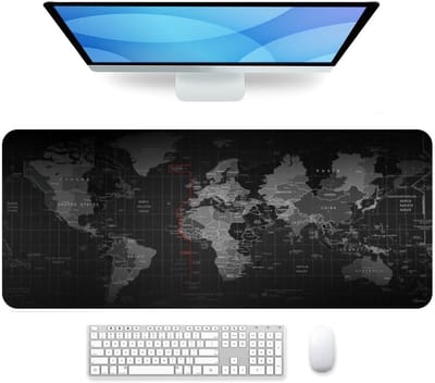 Olivivo® Muismat Zwart - 30x25 CM - Anti Slip - Waterproof - Desktop mat