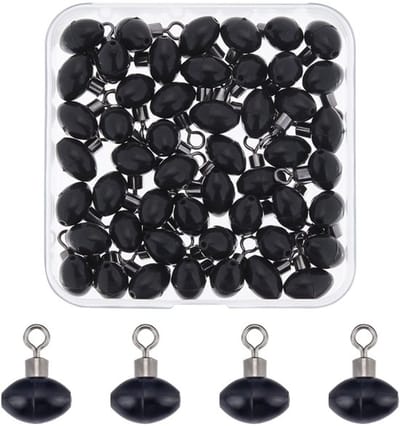 Dailygoody - Vissen Rolling Swivel Slider Kraal - 50 Stuks