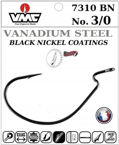 VMC 7310 BN Superlichte Wormhaak 3/0 - 10 Stuks