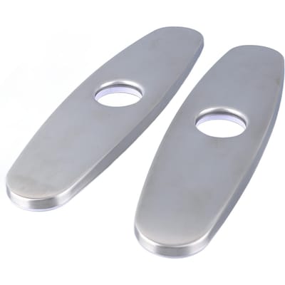 2 Pièces Plaque de Recouvrement Trou Plaque de Pont Robinet Mitigeur Acier Inoxydable Entretien Facile Anti-Fuite pour Évier de Cuisine