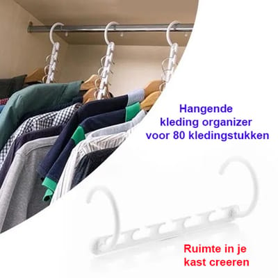 Hangende Kledingorganizer voor 80 Kledingstukken – Ruimtebesparend Kastorganisatiesysteem