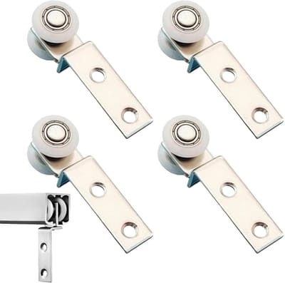 Set van 4 Stille 20mm Looprollen voor Glijdende Deuren, Geschikt voor Gordijnen en Bevestigen van Foto's