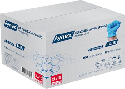 Hynex Nitril handschoenen 5g maat XL - omdoos 1000 stuks - Blauw - Poedervrij - Latex vrij - Niet steriel