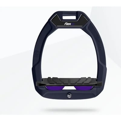 Veiligheidsbeugels voor paardrijden Incliné Grip Alumium/Zwart/Paarse Flex-On Safe-On