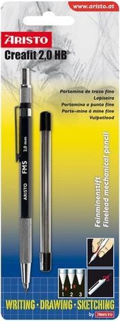 vulpotlood Aristo FMS zwart 2,00 mm op blister AR-82855B