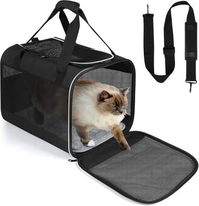 Lexium Katten Vervoersbox - Kattenvervoersbox - Reistas Katten - Reismand - Kattendraagtas - Transporttas