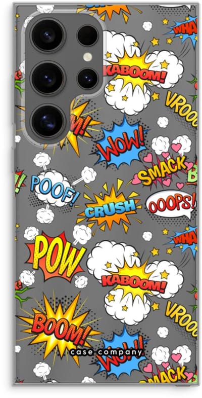 Case Company® - Hoesje geschikt voor Samsung Galaxy S24 Ultra hoesje - Pow Smack - Soft Cover Telefoonhoesje - Bescherming aan alle Kanten en Schermrand