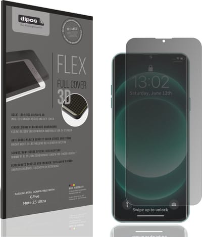 dipos FLEX – Matte Privacy Screenprotector geschikt voor GFive Note 25 Ultra | Volledige Schermbescherming | Case-Friendly