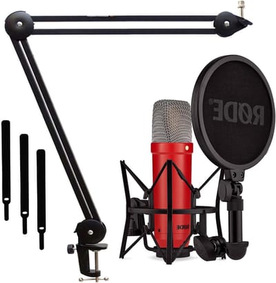 Studiomicrofoon - Condensatormicrofoon Opnamemicrofoon - Zang en instrumenten opnemen - Extreem laag eigen geluid