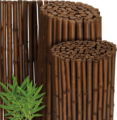 Sol Royal B23 – Premium Bamboe Tuinscherm 90x250cm Donkerbruin – Geharde Bamboestokken Ø 2-3cm – Weerbestendige Balkonscherm
