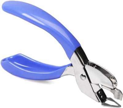 Handmatige nietjesverwijderaars voor kantoor, ergonomisch ontwerp, blauw, ideaal voor papierwerk en kantoorbenodigdheden