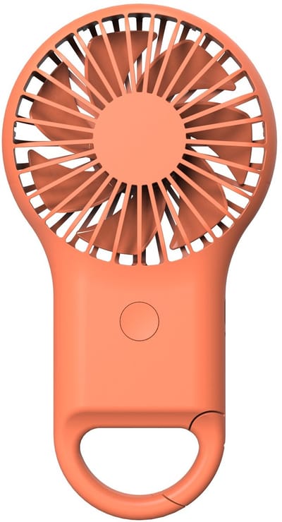 Handventilator - Mini- & Handventilatoren - Met karabijnhaak - Kunststof -oranje