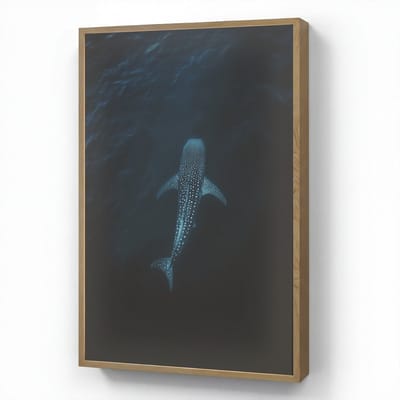 Wandlamp 60x90 cm - Oplaadbaar - Oceaan - Walvishaai - Donkerblauw - Vlekken - Wandlampen binnen woonkamer - Slaapkamer lamp - Decoratieve nachtlamp - Vloerlamp draadloos