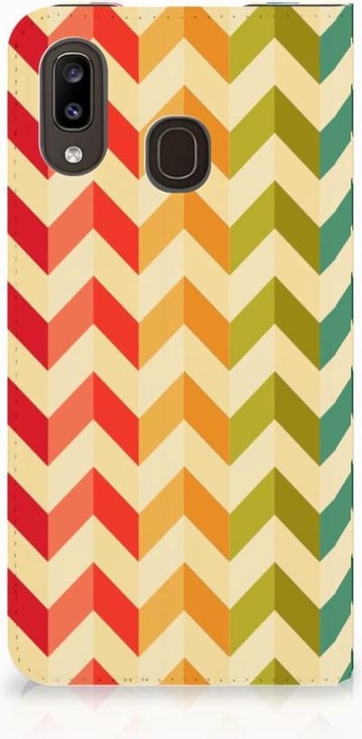 Samsung Galaxy A30 Hoesje met Magneet Zigzag Multi Color