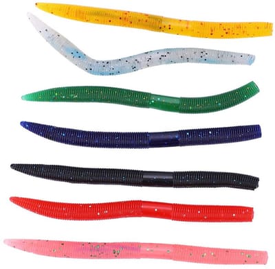 Dailygoods- Siliconen Vissenlokker 13,5 Cm - Lichtgewicht Kunstaas - Duurzaam en Zacht - Levensecht Ontwerp - Heldere Kleuren - Effectief voor Roofvis