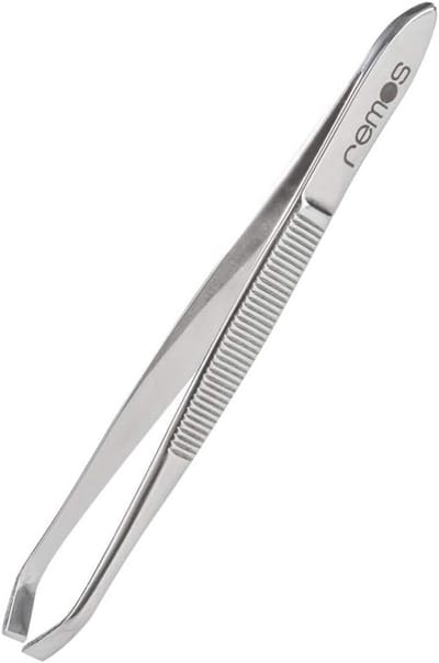 Pincet Roestvrij Staal - Precisie Tang - Nauwkeurig Haren Verwijderen - Antislip Geribbelde Grip - 8 cm - Zilver