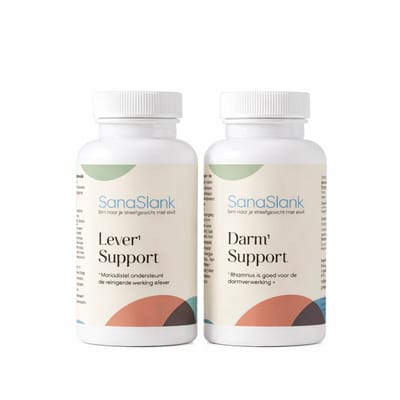 SanaSlank Detoxkuur - Lever Support + Darm Support - Mariadistel Kurkuma - Detox Reset