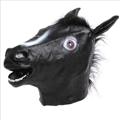Rubberen Eenhoorn Cosplay Halloween Masker voor Masquerade Carnaval Halloween Kostuum None