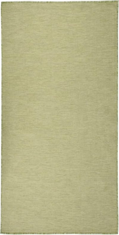 vidaXL Buitenkleed platgeweven 100x200 cm groen