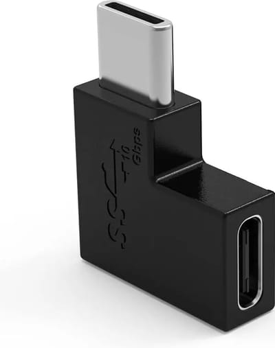 DrPhone FlexLink - 90 Graden USB-C male naar Type-C Female Connector / Adapter